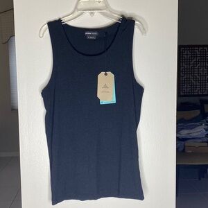 NWT! Prana Foundation Rib Black  Supersoft Tank - Size XL